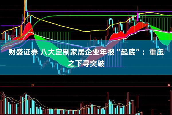 财盛证券 八大定制家居企业年报“起底”：重压之下寻突破